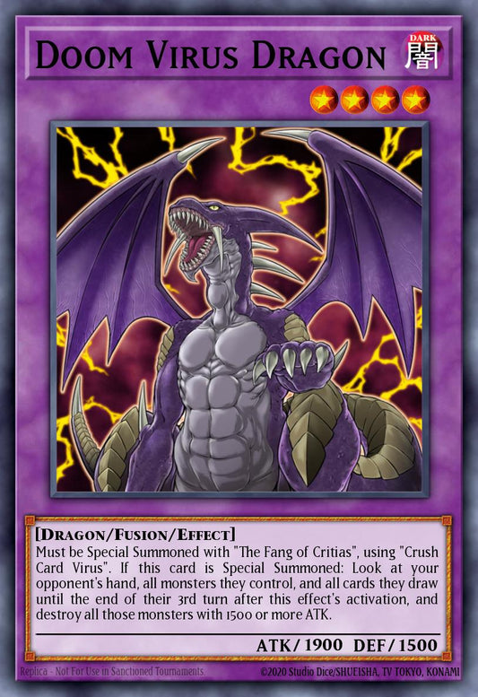 (055) YuGiOh TCG DLCS: Dragons of Legend: The Complete Series Single: Doom Virus Dragon (V.1 - Ultra Rare)  Ultra Rare