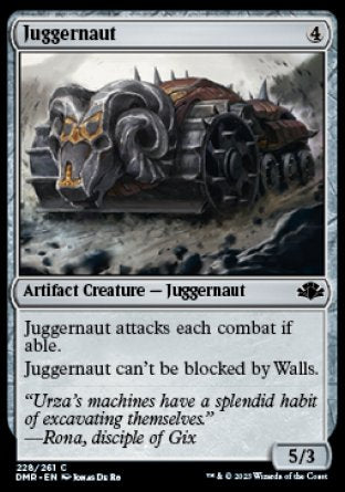 (228) Magic The Gathering Dominaria Remastered Single: Juggernaut Holo Common