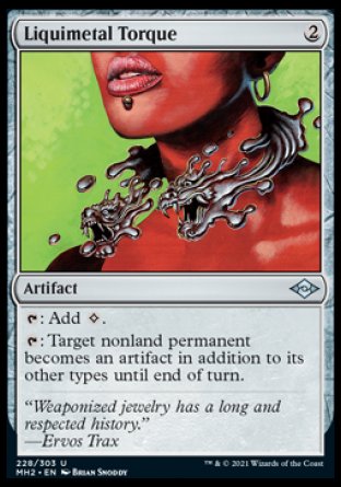 (228) Magic The Gathering Modern Horizons 2 Single: Liquimetal Torque Holo Uncommon