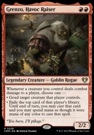 (228) Magic The Gathering Commander Masters Single: Grenzo, Havoc Raiser Holo Rare