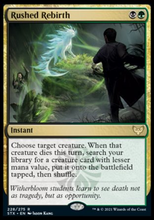 (228) Magic The Gathering Strixhaven: School of Mages Single: Rushed Rebirth Holo Rare