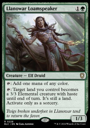 (228) Magic The Gathering Commander: Bloomburrow Single: Llanowar Loamspeaker  Rare
