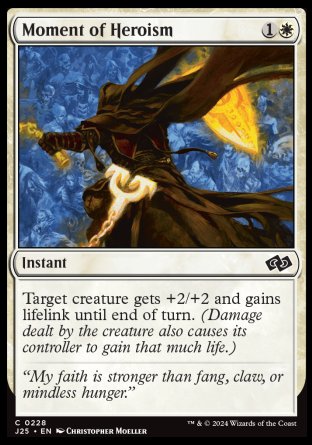 (228) Magic The Gathering Foundations Jumpstart Single: Moment of Heroism  Common