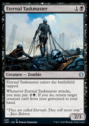(228) Magic The Gathering Jumpstart Single: Eternal Taskmaster  Uncommon