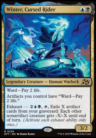 (228) Magic The Gathering Aetherdrift Single: Winter, Cursed Rider  Rare
