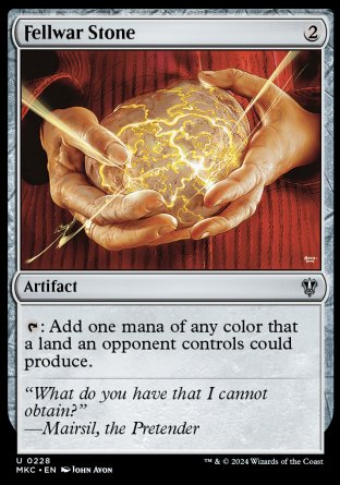 (228) Magic The Gathering Commander: Murders at Karlov Manor Single: Fellwar Stone  Uncommon