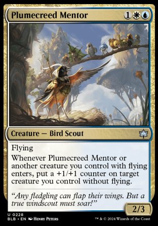 (228) Magic The Gathering Bloomburrow Single: Plumecreed Mentor  Uncommon