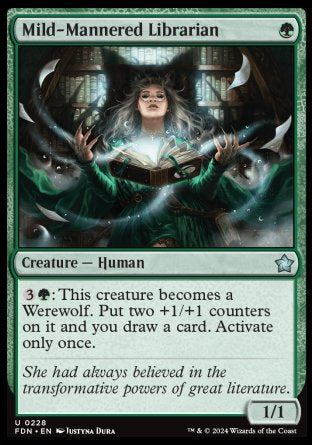 (228) Magic The Gathering Magic: The Gathering Foundations Single: Mild-Mannered Librarian Holo Uncommon