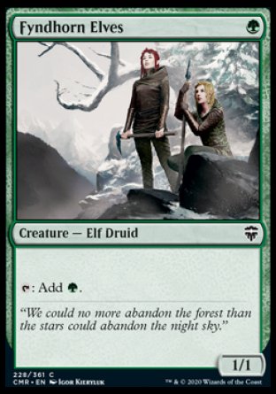 (228/361) Magic The Gathering Commander Legends Single: Fyndhorn Elves  Common