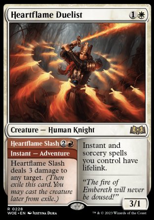 (228) Magic The Gathering Wilds of Eldraine Single: Heartflame Duelist // Heartflame Slash  Rare