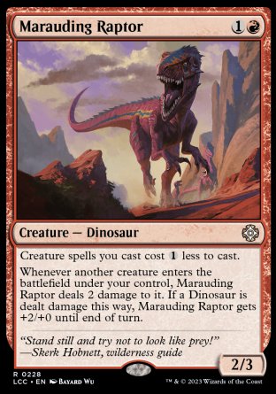 (228) Magic The Gathering Commander: The Lost Caverns of Ixalan Single: Marauding Raptor  Rare