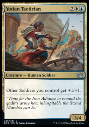 (228) Magic The Gathering The Brothers' War Single: Yotian Tactician Holo Uncommon