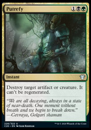 (228/322) Magic The Gathering Commander: Ikoria Single: Putrefy  Uncommon
