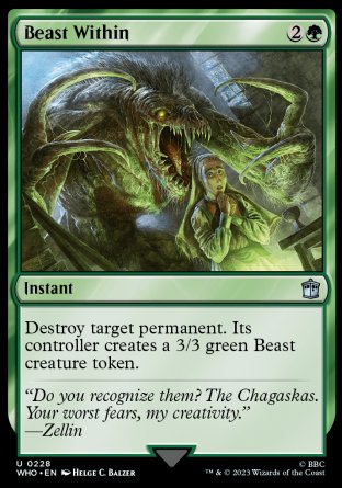 (228) Magic The Gathering Universes Beyond: Doctor Who Single: Beast Within Holo Uncommon