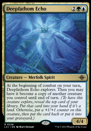 (228) Magic The Gathering The Lost Caverns of Ixalan Single: Deepfathom Echo Holo Rare