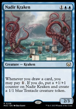 (228) Magic The Gathering Commander: March of the Machine Single: Nadir Kraken  Rare