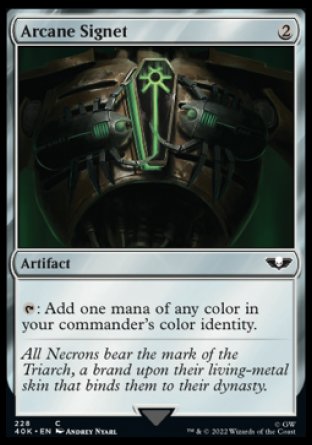 (228) Magic The Gathering Universes Beyond: Warhammer 40000 Single: Arcane Signet (V.2)  Common