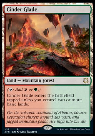 (229) Magic The Gathering Commander: Adventures in the Forgotten Realms Single: Cinder Glade  Rare
