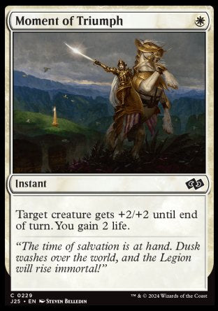 (229) Magic The Gathering Foundations Jumpstart Single: Moment of Triumph  Common