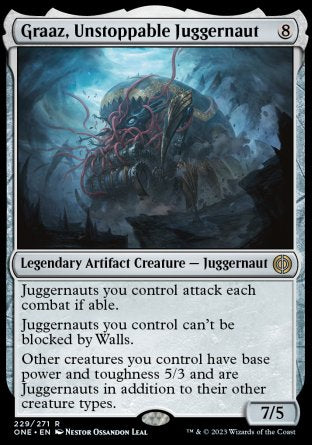 (229) Magic The Gathering Phyrexia: All Will Be One Single: Graaz, Unstoppable Juggernaut  Rare