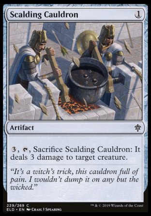 (229/269) Magic The Gathering Throne of Eldraine Single: Scalding Cauldron Holo Common