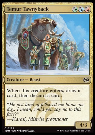 (229) Magic The Gathering Tarkir: Dragonstorm Single: Temur Tawnyback Holo Common