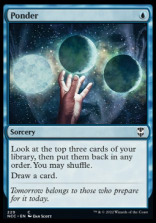 (229) Magic The Gathering Commander: Streets of New Capenna Single: Ponder  Common