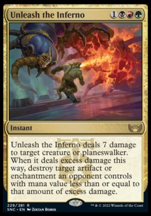 (229) Magic The Gathering Streets of New Capenna Single: Unleash the Inferno Holo Rare