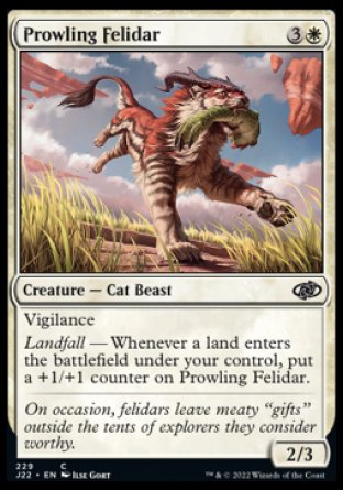 (229) Magic The Gathering Jumpstart 2022 Single: Prowling Felidar  Common