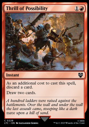 (229) Magic The Gathering Commander: The Lord of the Rings: Tales of Middle-earth Single: Thrill of Possibility  Common