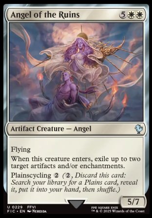 (229) Magic The Gathering Commander: Magic: The Gathering - FINAL FANTASY Single: Angel of the Ruins  Uncommon