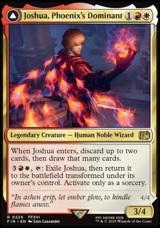 (229) Magic The Gathering Magic: The Gathering - FINAL FANTASY Single: Joshua, Phoenix's Dominant // Phoenix, Warden of Fire Holo Rare