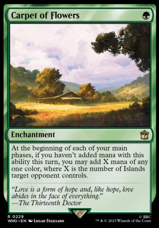 (229) Magic The Gathering Universes Beyond: Doctor Who Single: Carpet of Flowers Holo Rare