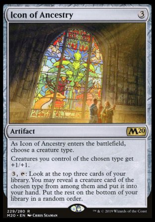 (229/280) Magic The Gathering Core 2020 Single: Icon of Ancestry  Rare