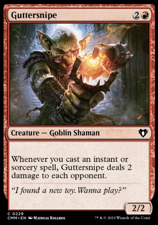 (229) Magic The Gathering Commander Masters Single: Guttersnipe  Common