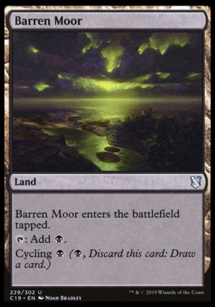 (229) Magic The Gathering Commander 2019 Single: Barren Moor  Uncommon