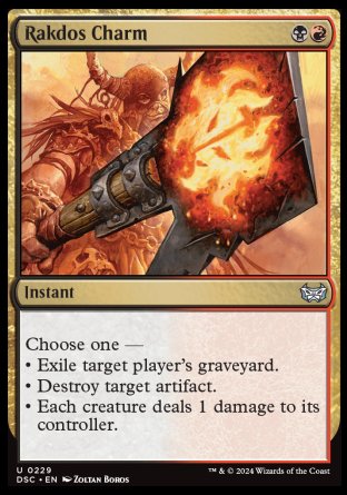 (229) Magic The Gathering Commander: Duskmourn: House of Horror Single: Rakdos Charm  Uncommon