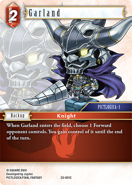 (001) Final Fantasy TCG Hidden Trials Single: Garland (23-001) Holo Common