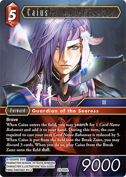(002) Final Fantasy TCG Hidden Trials Single: Caius (23-002) (V.1) Holo Legend