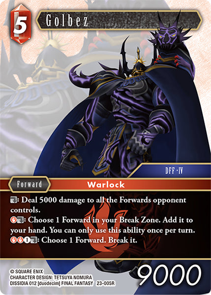 (005) Final Fantasy TCG Hidden Trials Single: Golbez (23-005) Holo Rare