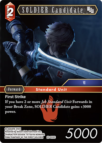 (010) Final Fantasy TCG Hidden Trials Single: SOLDIER Candidate (23-010) Holo Common