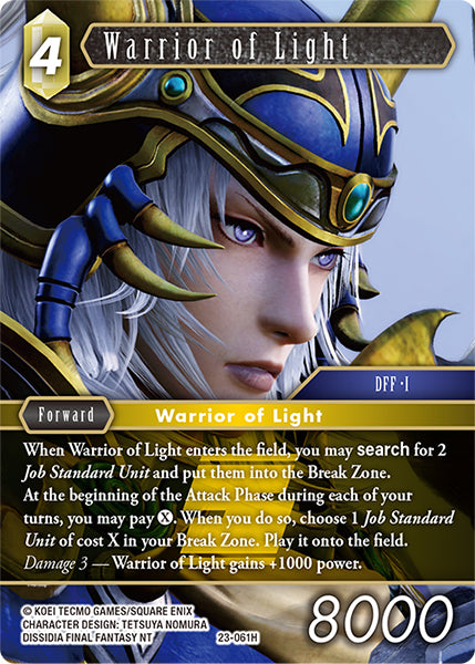 (061) Final Fantasy TCG Hidden Trials Single: Warrior of Light (23-061)  Hero