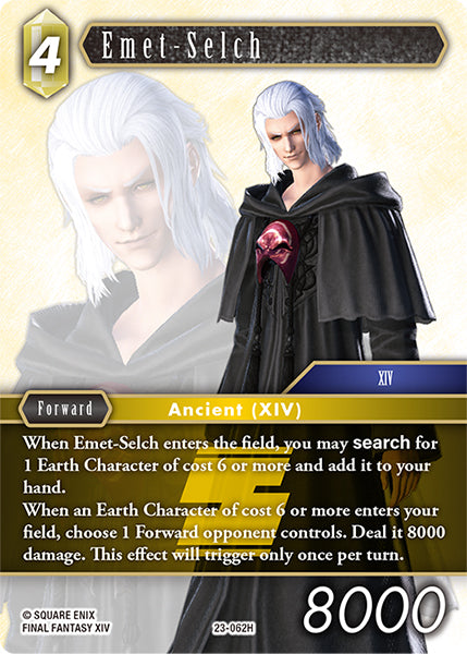 (062) Final Fantasy TCG Hidden Trials Single: Emet-Selch (23-062) Holo Hero