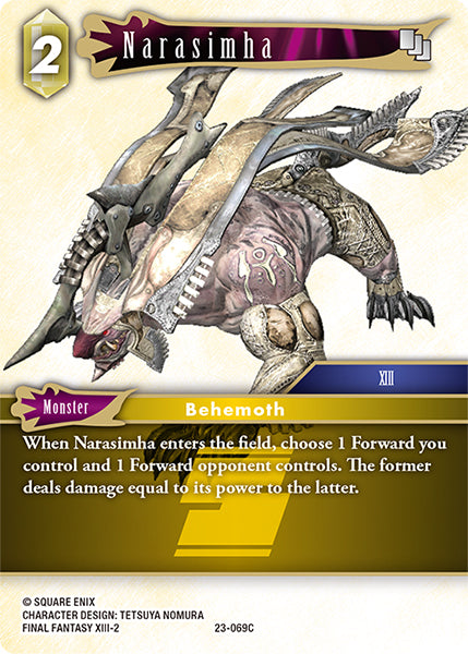 (069) Final Fantasy TCG Hidden Trials Single: Narasimha (23-069)  Common