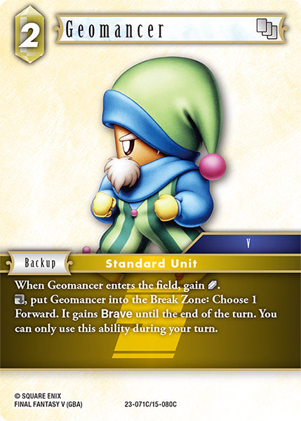 (071) Final Fantasy TCG Hidden Trials Single: Geomancer (23-071)  Common