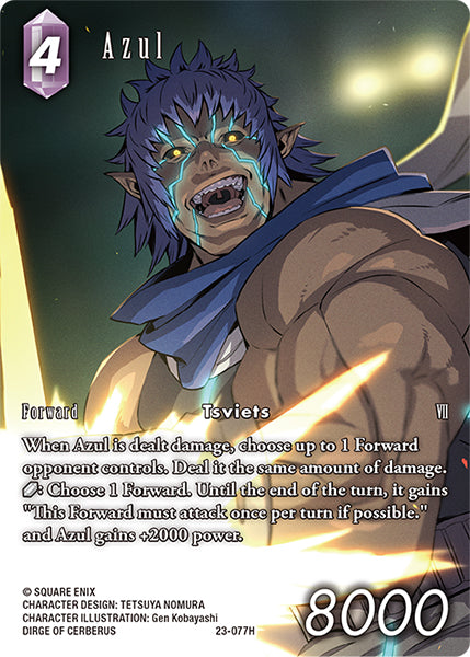 (077) Final Fantasy TCG Hidden Trials Single: Azul (23-077) (V.2) Holo Hero