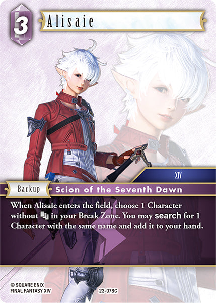 (078) Final Fantasy TCG Hidden Trials Single: Alisaie (23-078) Holo Common