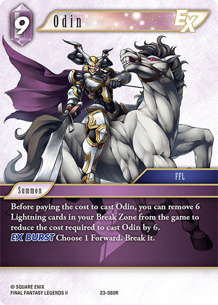 (080) Final Fantasy TCG Hidden Trials Single: Odin (23-080) Holo Rare