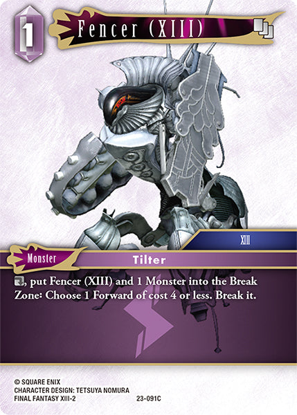 (091) Final Fantasy TCG Hidden Trials Single: Fencer (XIII) (23-091)  Common