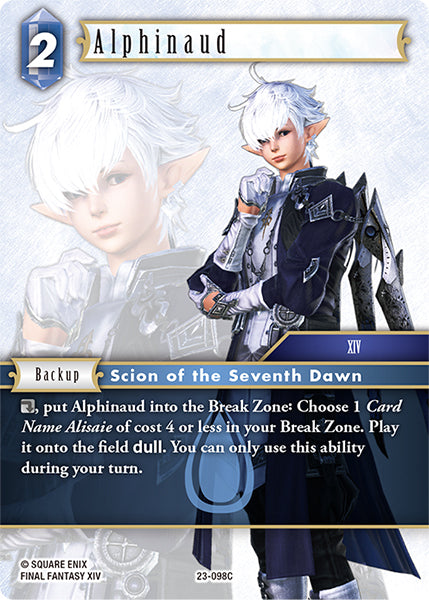 (098) Final Fantasy TCG Hidden Trials Single: Alphinaud (23-098) Holo Common